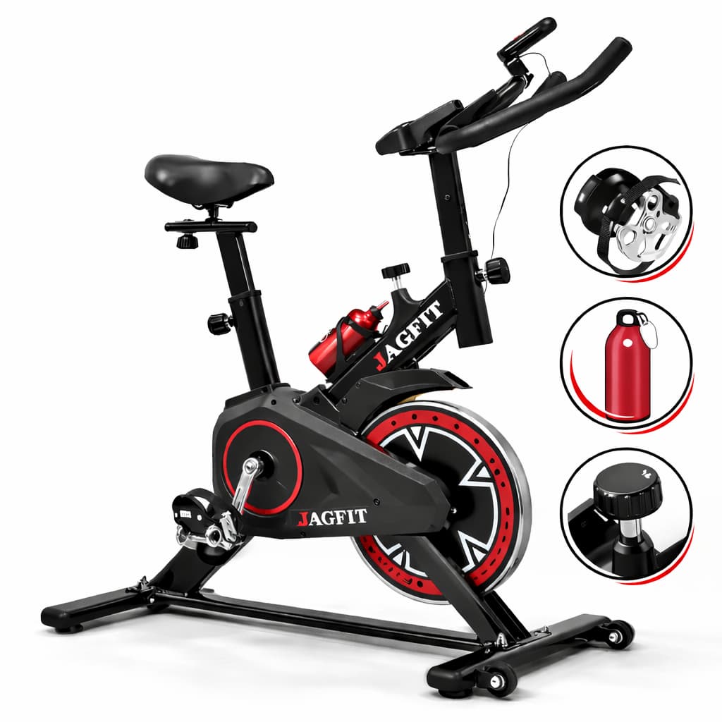 Bicicleta Ergométrica Spinning Jagfit Silenciosa Ajustável Bike Para Treino em Casa