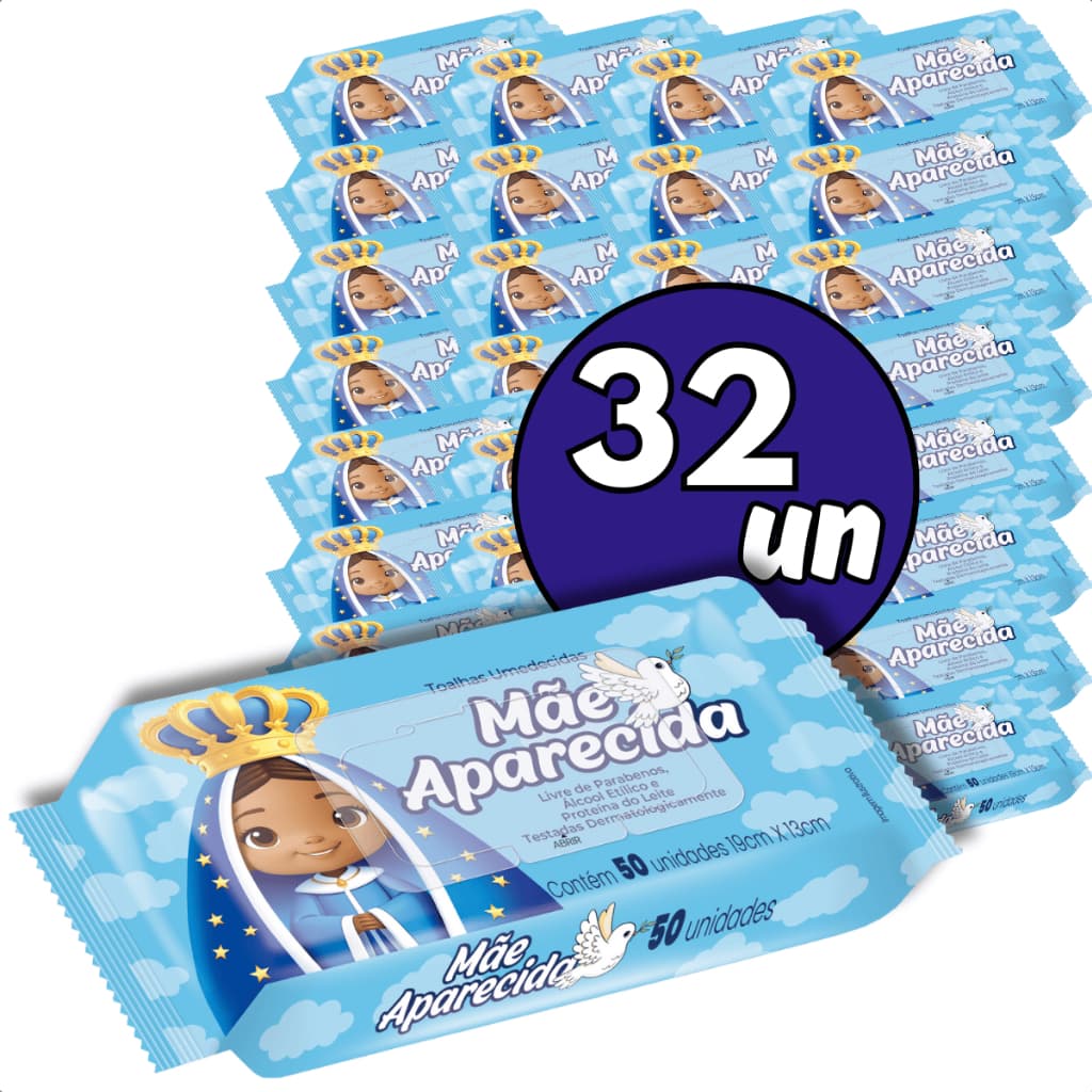 Lenços Umedecidos To Umedecida Kit 32x50 Tampa Acrílica Flip Top 1600