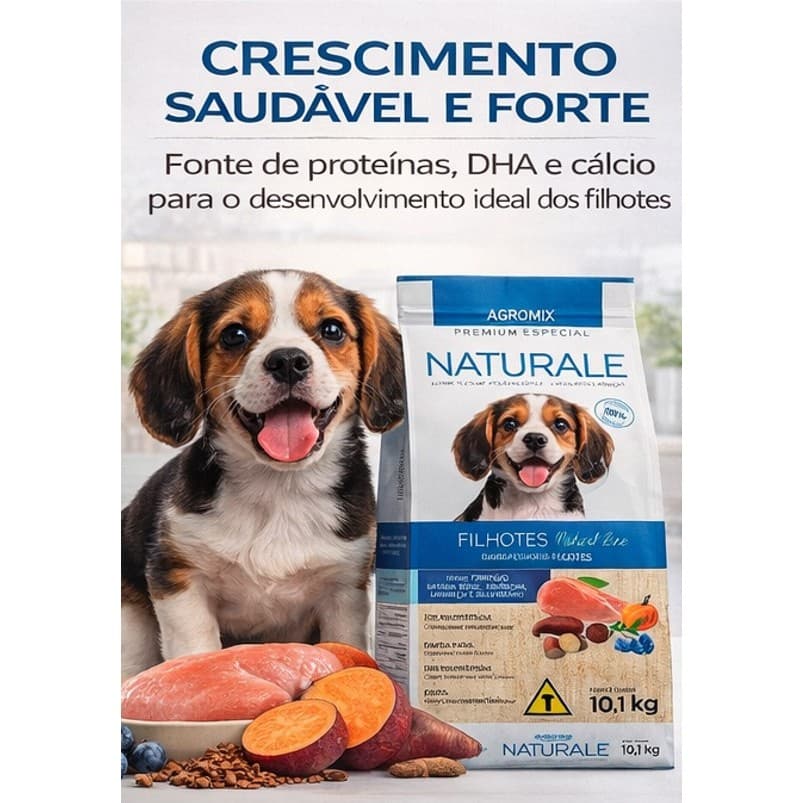 Ração Premium Especial para Filhotes Linha Naturale 10,1kg - Ração Natural para seu Filhote
