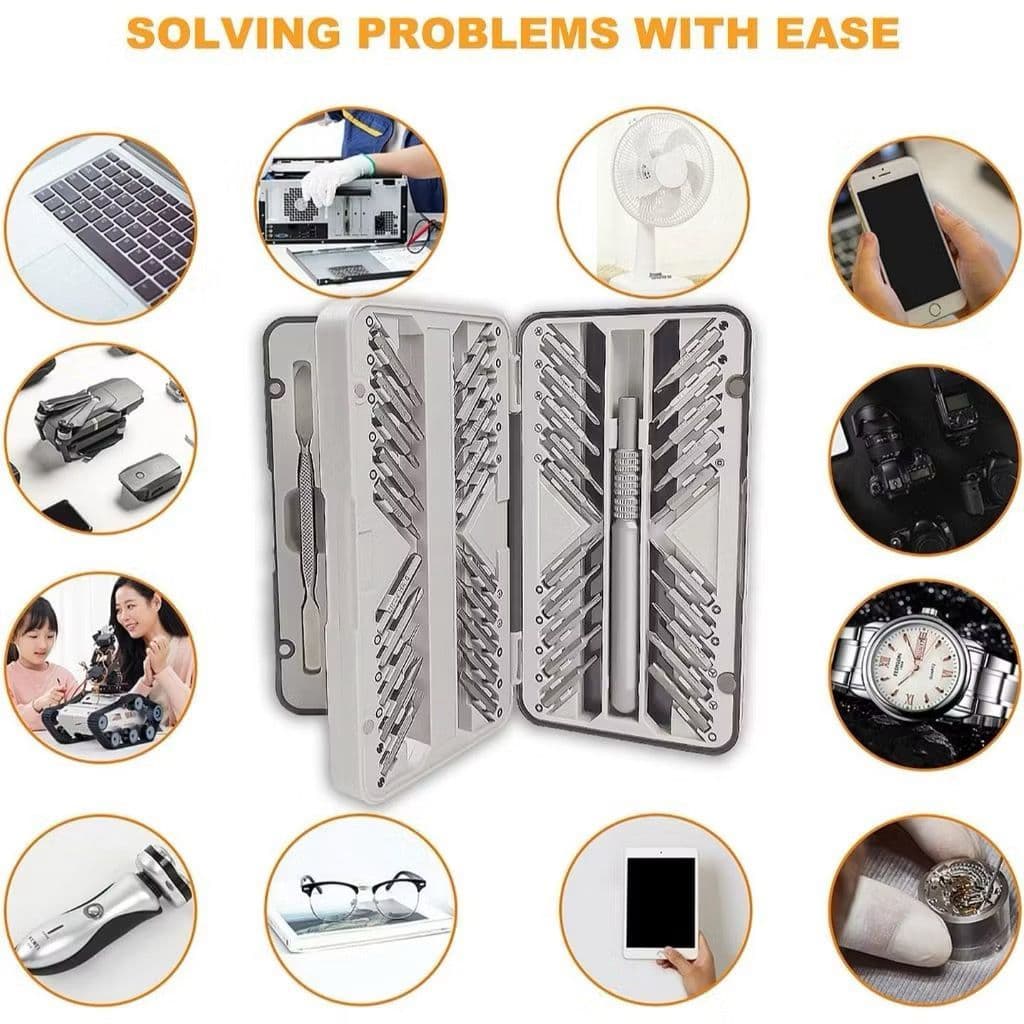 Kit Chave de Fenda de Precisão 66 em 1 Magnética Profissional para Eletrônicos Reparo de Equipamentos Kit Completo