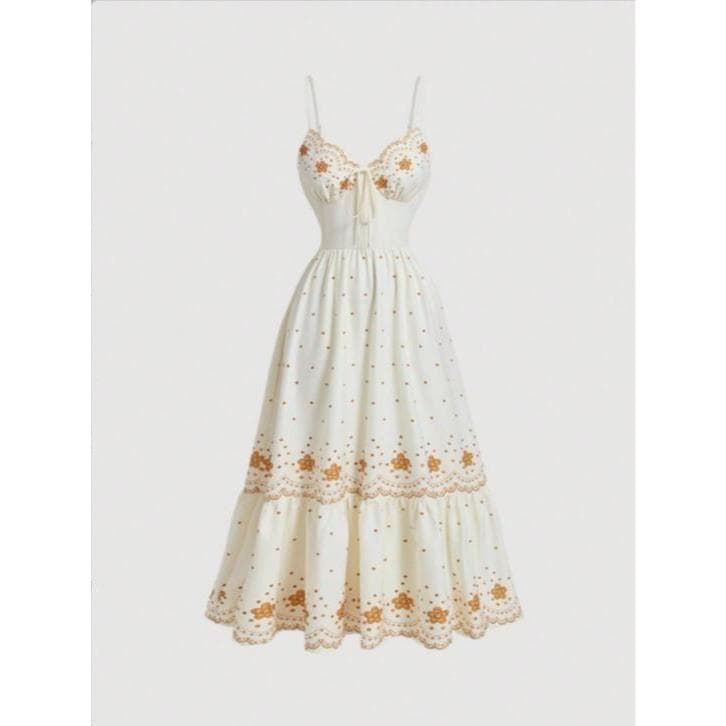 Vestido Branco Sem Mangas Maxi Com Padronagem Impressa