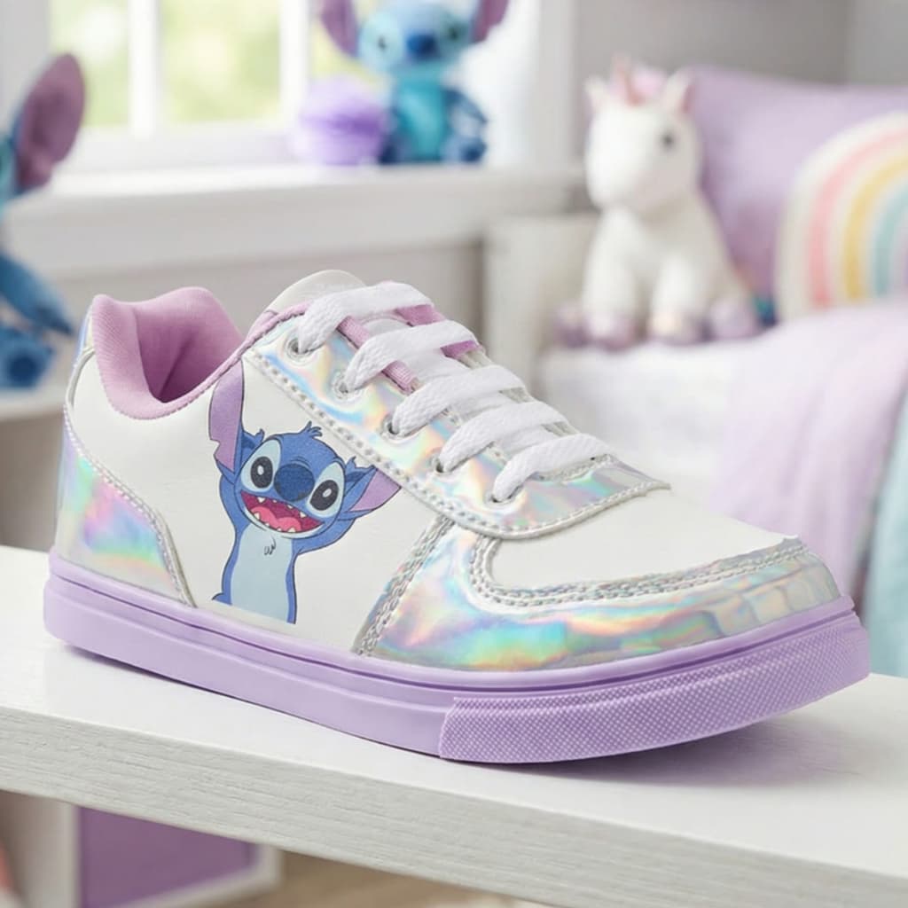 Tênis Infantil Casual Menina Stitch Disney - Original - Calçado Confortável