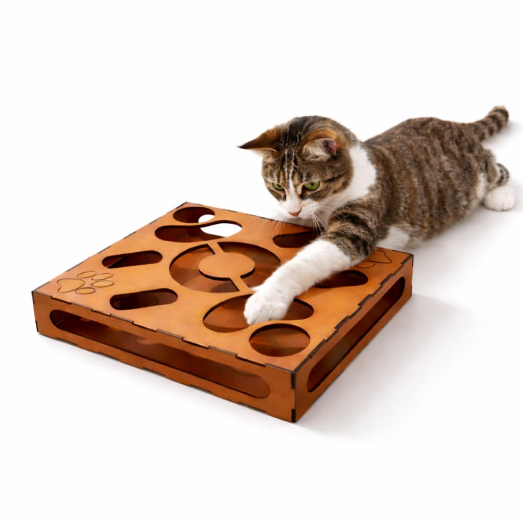 Brinquedo Inteligente Interativo Labirinto Indoor para Gatos - Coordenação e Diversão