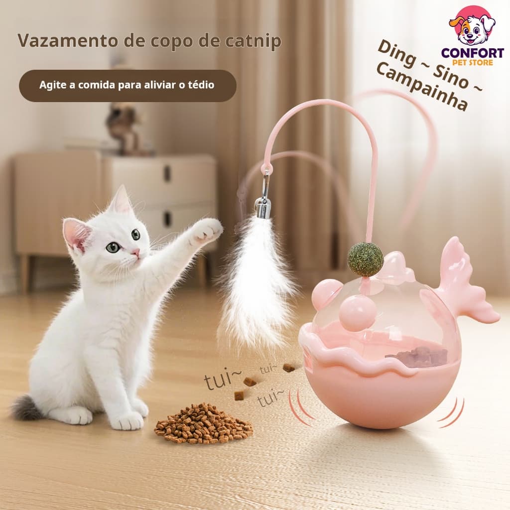 Brinquedo explosivo de catnip/Brinquedo Interativo Automático para Gatos/Brinquedo explosivo de catnip João-bobo