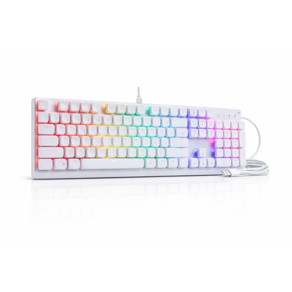 Teclado Gamer Mecânico Original Knup Usb Com Led Rgb Abnt Ps5 Pc Switch Red 20 Modos de Iluminação
