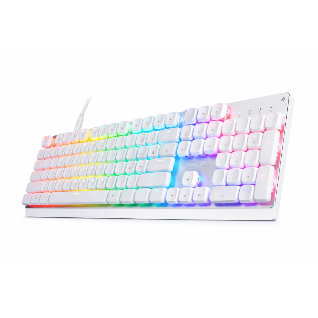 Teclado Gamer Mecânico Original Knup Usb om Led Rainbow Abnt Switch Red Computador Pc Consoles