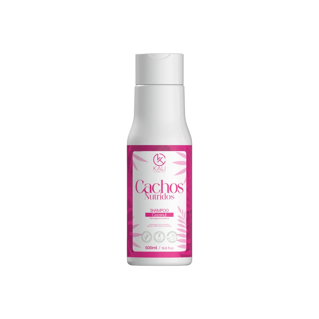 Shampoo Hidratante para Cachos 500ml com Óleo de Coco Kali Cosmetics