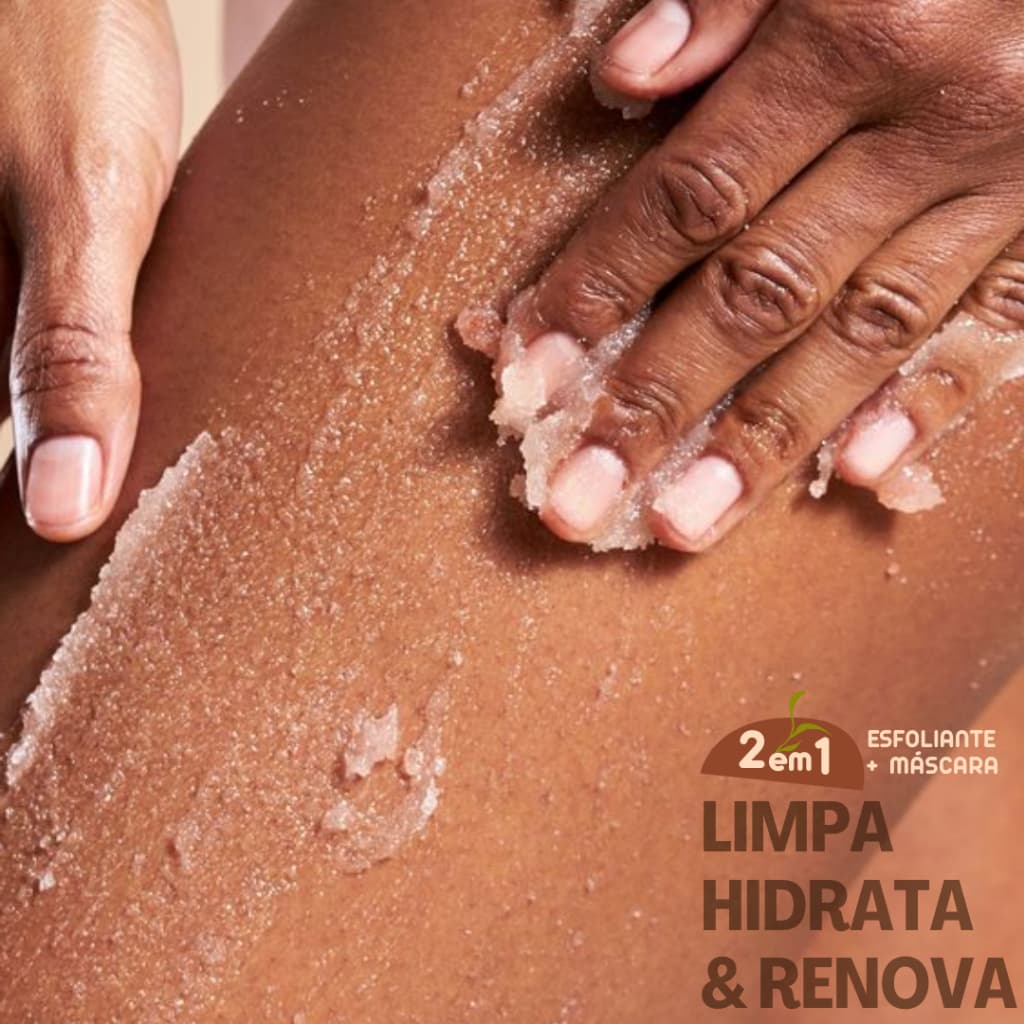 Hidratante Esfoliante e Clareador Corporal, Limpa e Remove células mortas - Creme, Manteiga