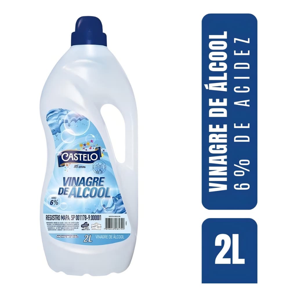 VINAGRE CASTELO ALCOOL 6% 2L