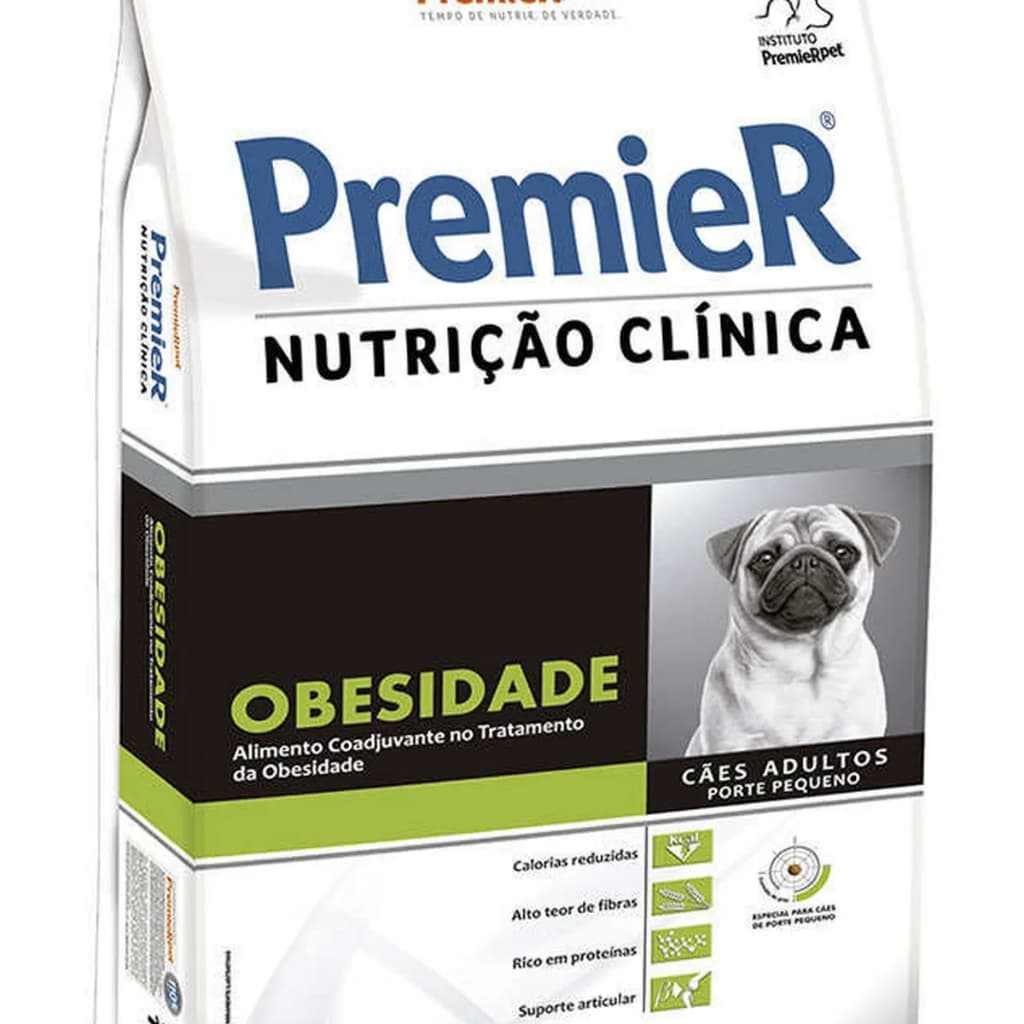 Ração Nutrição Clínica Obesidade Cães Adultos Pequeno Porte 2kg Premier