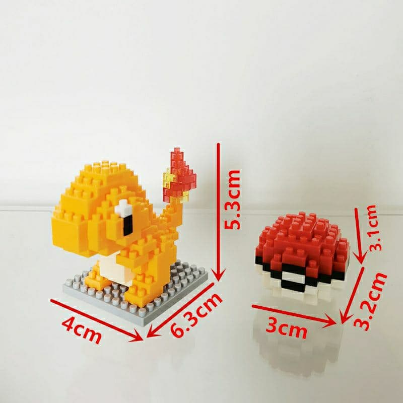 bloco de montar mini personagens pokemon