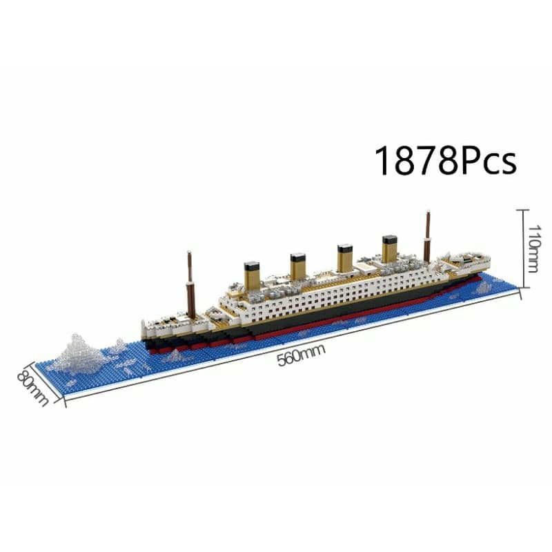 Titanic blocos de montar 350pcs, 607pcs ou 1878pcs