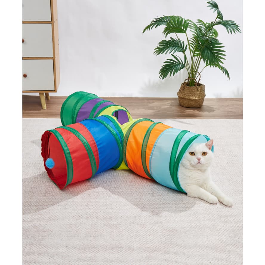 Pet Brinquedo para Gato ( Kit 20 e 27 Peças)- Túnel Engraçado/ Vara de Pelúcia/ Rato/ Várias Combinação de Brinquedos