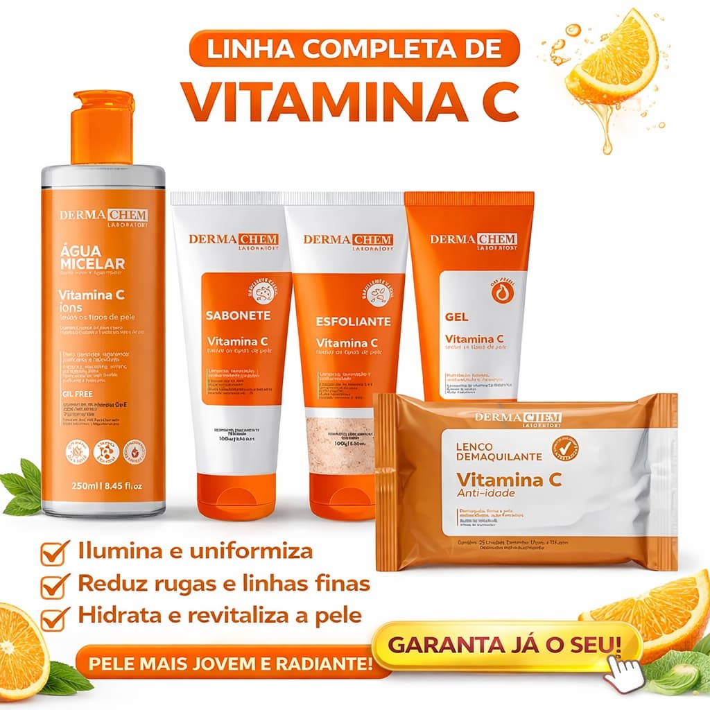 Kit Anti-Idade Vitamina C - 5 Dermachem