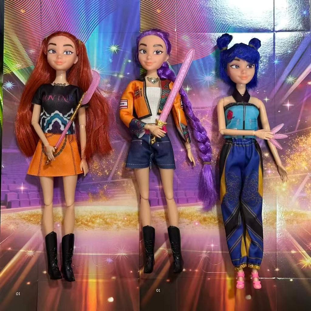 Boneca KPOP Demon Hunters Boneca Articulado Com Som E Luz