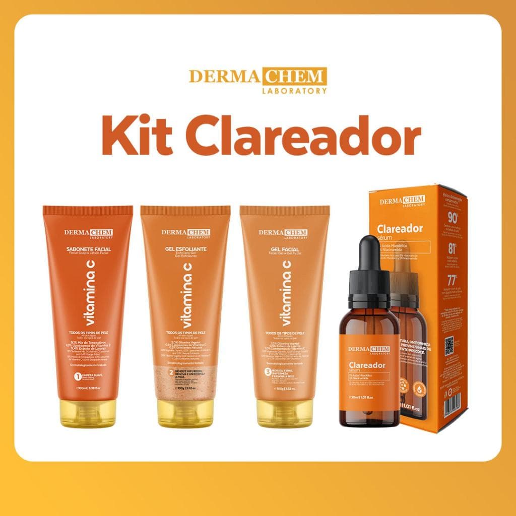 Kit Anti-Idade Vitamina C Dermachem - 4 itens