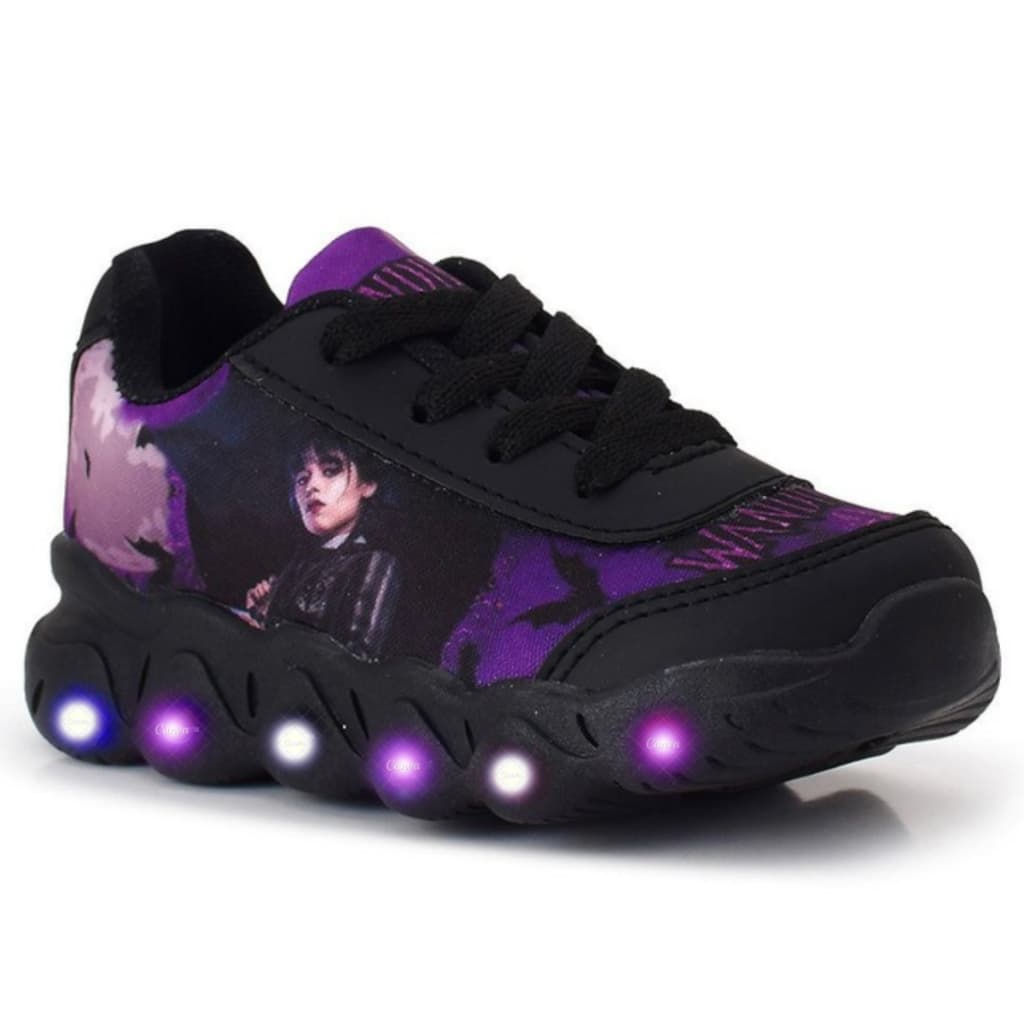 Tênis Infantil Wandinha Menina Com Led Super Confortável e Leve