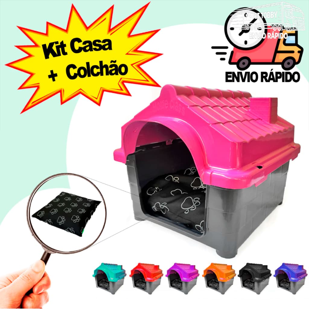 Casa Casinha de Cachorro N2 Com Colchão Caminha De Cachorro Pequeno Porto
