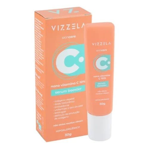 Vizzela Sérum Vitamina C Hialurônico Vegano Facial 30ml Todo Tipo De Pele Dia/noite Vizzela Sérum Vitamina C Hialurônico