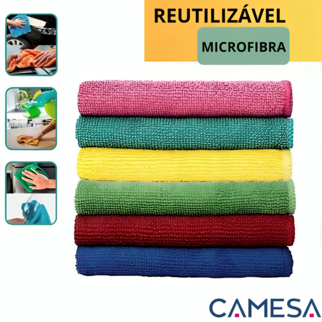 Panos De Microfibra Multiuso Super Absorvente Atoalhado Carro Casa Não Arranha Camesa