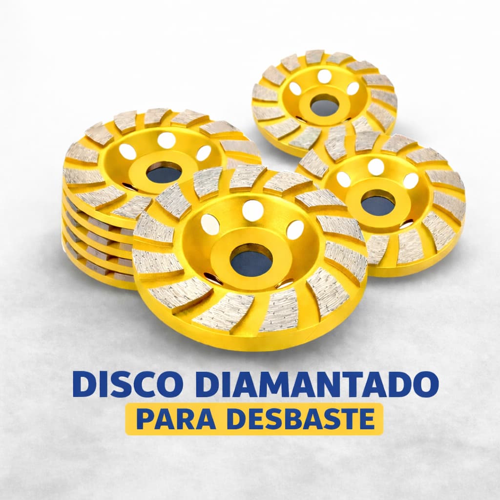 Kit 3/5/10Pcs Disco Desbaste Esmerilhadeira Concreto 115mm Diamantado Rebolo