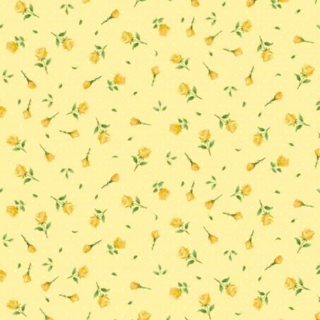 Tecido Patchwork Flor Pequena Amarelo PN31/875