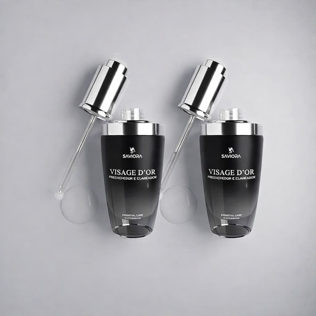 Kit 2 Visage D’Or SaviorA Sérum Facial Anti-Idade Clareador Preenchedor Hidratante Iluminador para todo tipo de Pele 30m