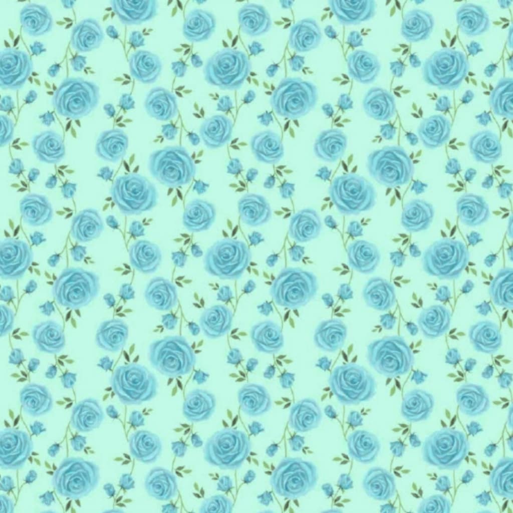 Tecido Patchwork Floral Azul PN31/870