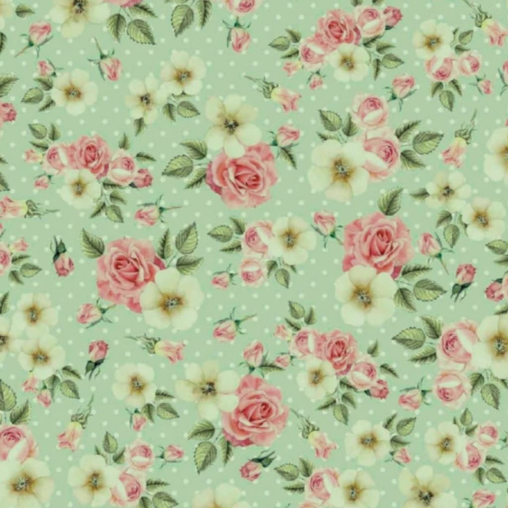 Tecido Patchwork Floral Verde PN31/865