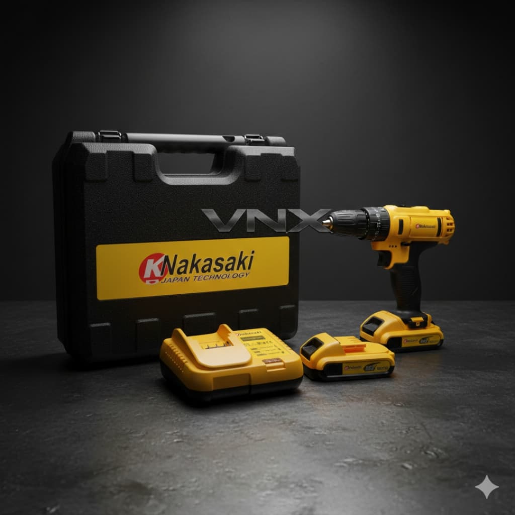 Kit 25v Knakasaki Parafusadeira Furadeira De Impacto 30 Acessorios 2000w