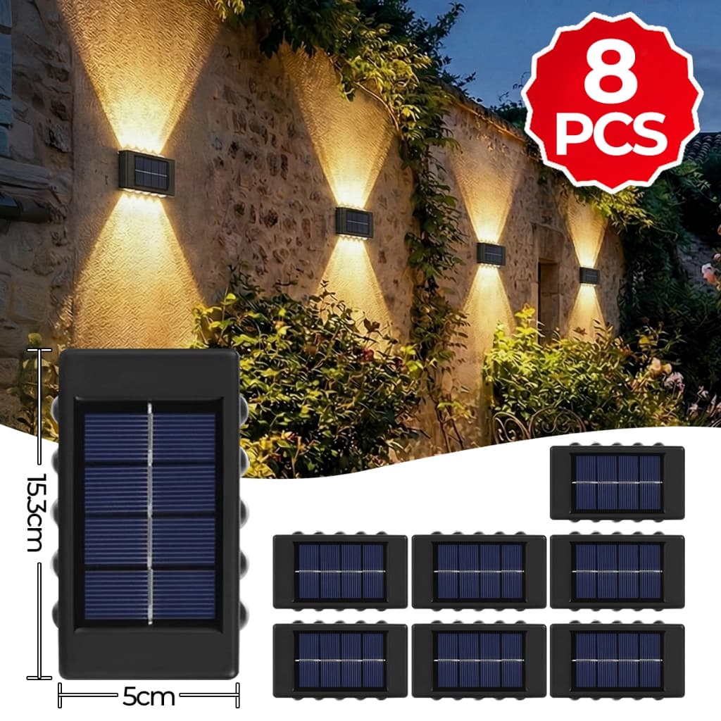 Kit 2-6 Luminárias Solares Externas 6/8/10 LED - Econômicas e Duráveis