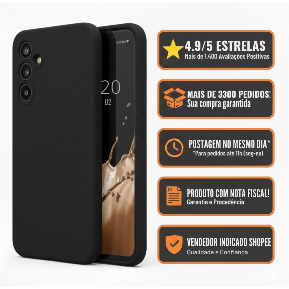 Capa Capinha Para Samsung Galaxy A14  Silicone Aveludada Anti Impacto Premium
