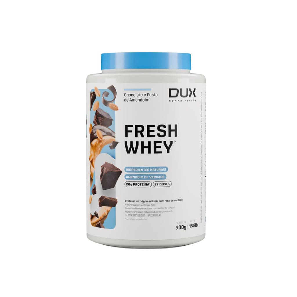 Whey Protein Fresh Whey Dux 900g Chocolate + Pasta De Amendoim Original