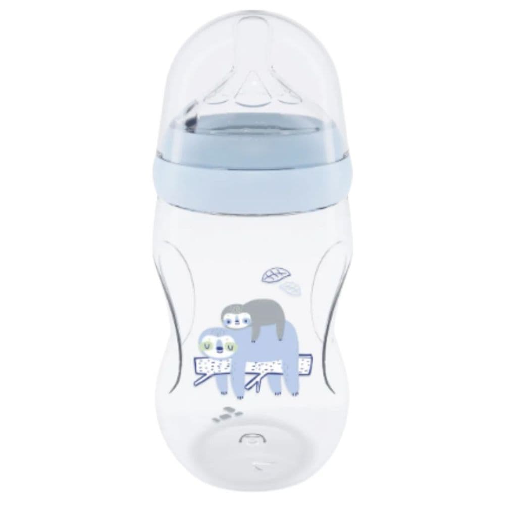 Mamadeira Bebê Anticólica 330ml Bico Silicone Reto Fluxo 3 crianças +4 Meses com Tampa antivazamento