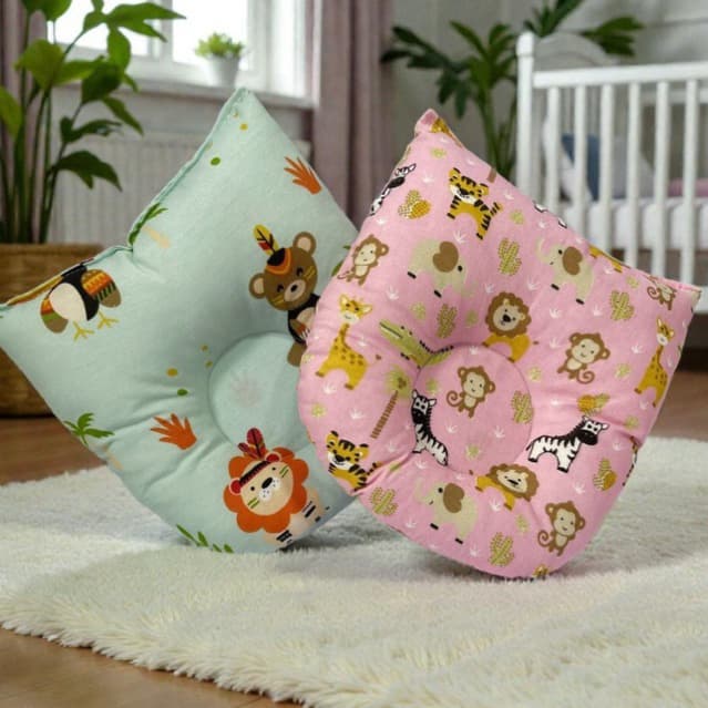 Travesseiro para Bebê Anatômico  Estampado Antialérgico enxoval Menino e Menina
