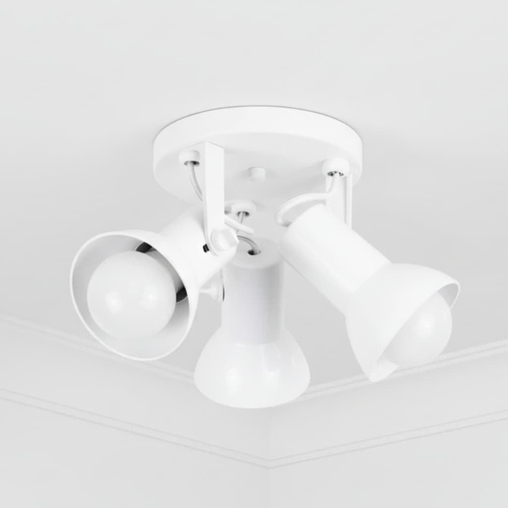 Luminaria de Teto Spot de Sobrepor Triplo 3 Lampadas para Iluminação branco