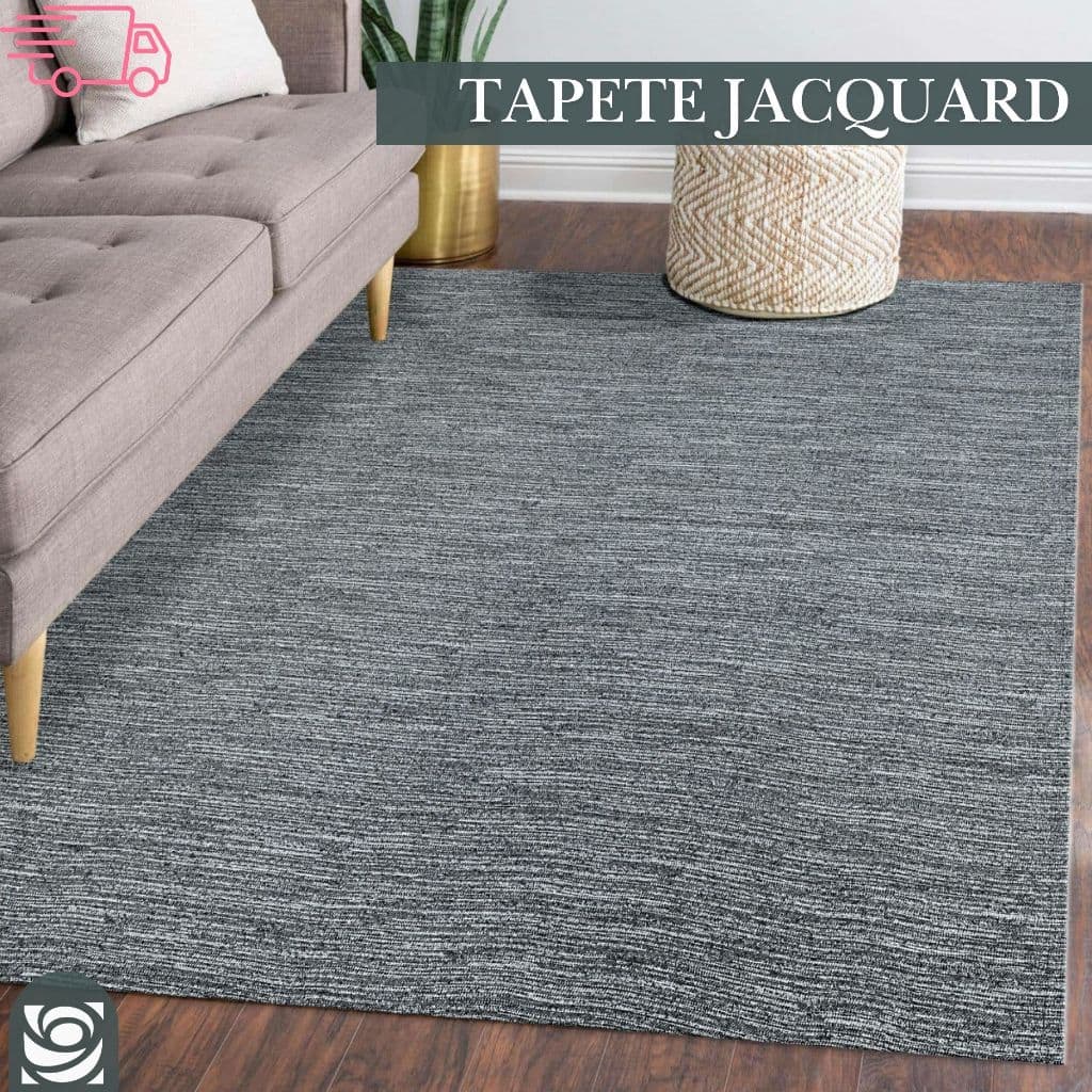 Tapete Jacquard 2,00 m e 1,00m Antiderrapante Geométrico Sala Escritório Quarto Decoração