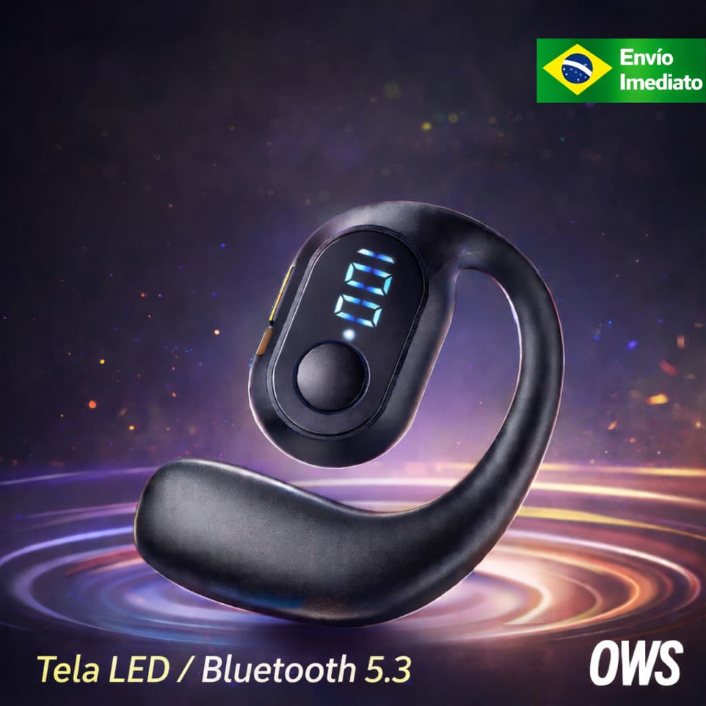Fone Sem Fio Bluetooth 5.3 Fone De Ouvido Único Tampões Ultra Longa Vida Útil Da Bateria