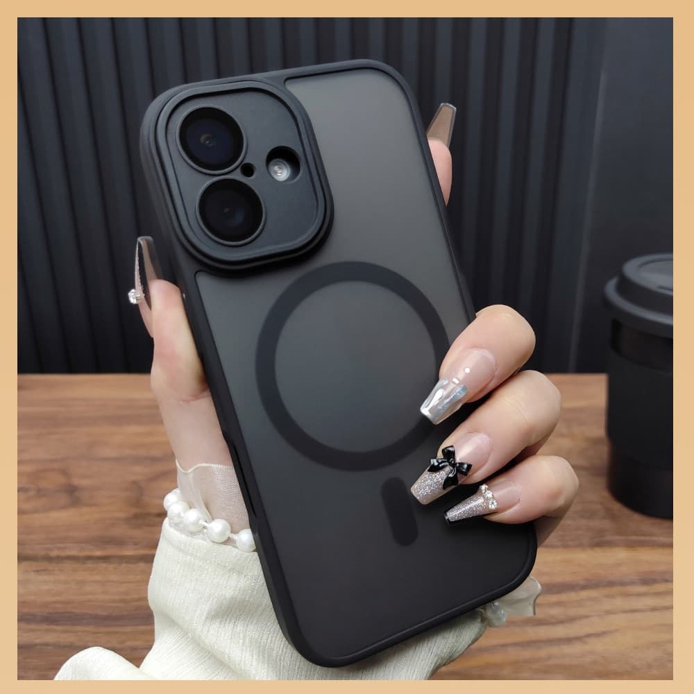 Capa Space Colorido Fosca Anti Choque Magnética com Proteção Total da Câmera para iPhone 11 12 13 14 15 16 17promax