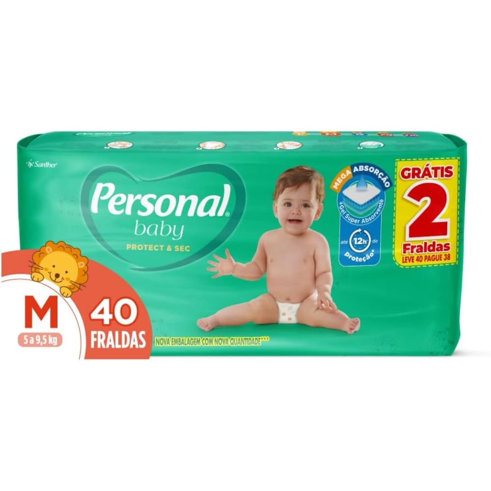 Fralda Personal Protect & Sec M 40 Unidades