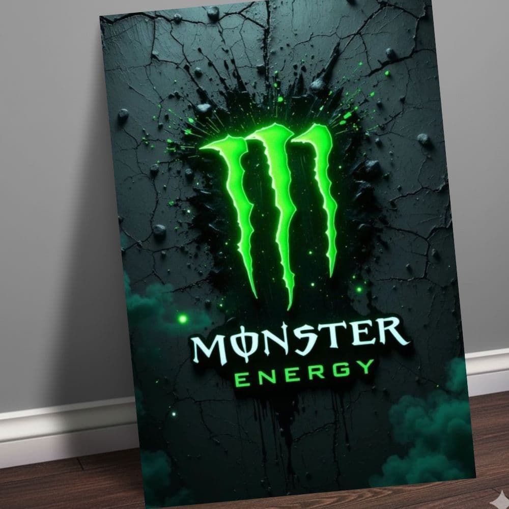 Placas | Quadros decorativos | MONSTER | 20x28 cm | Poster bebidas energetico