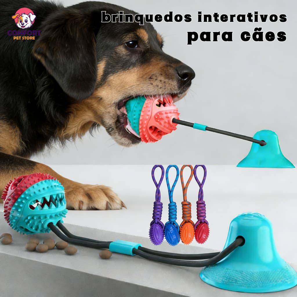 Brinquedos de bola para cães, brinquedos para dentição, brinquedos interativos com superfícies expostas