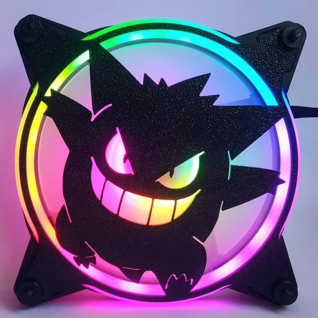 GRADE GRELHA PARA COOLER FAN GRILL 120MM X 120MM ANIME POKEMON GENGAR PC GAMER SETUP FANTASMA