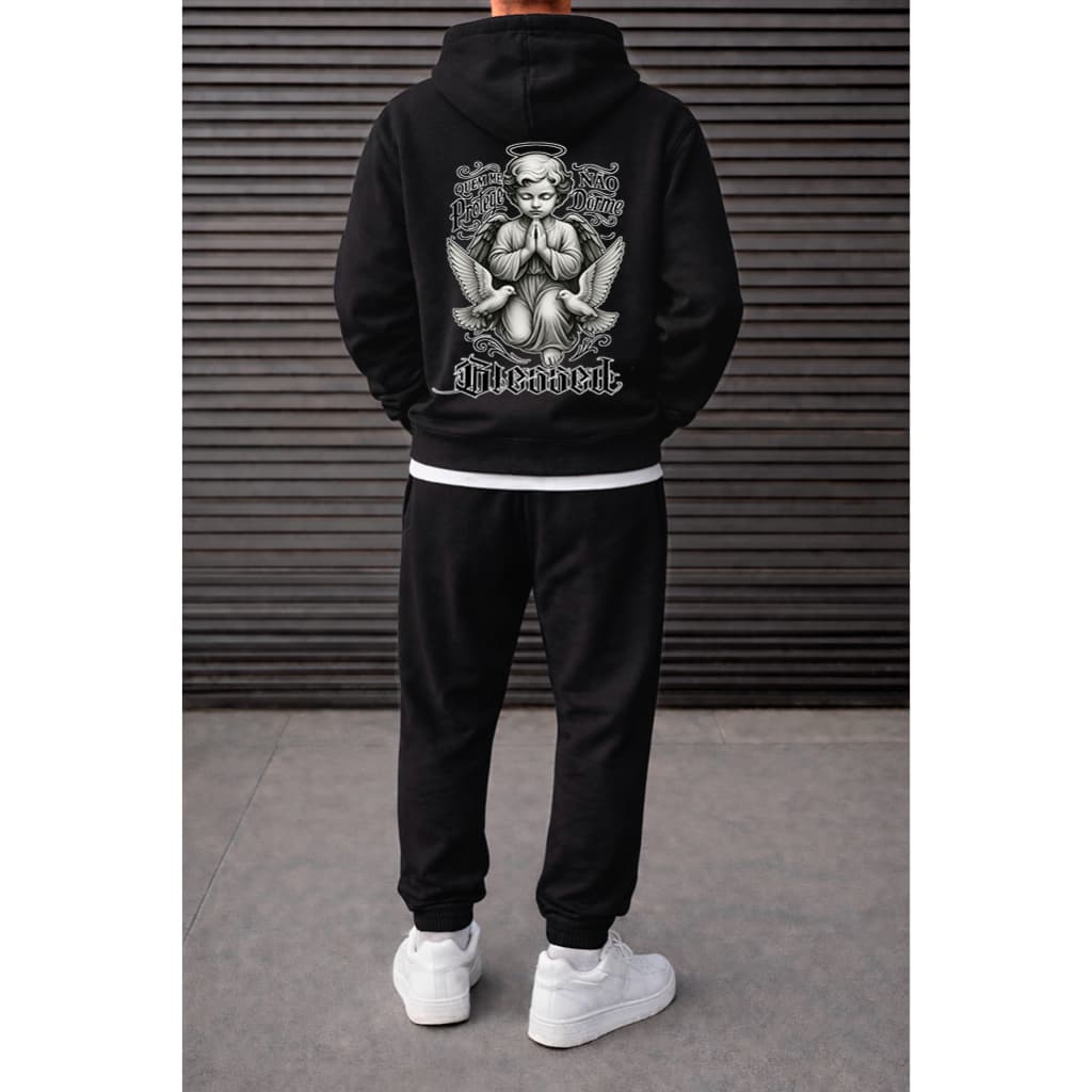 Conjunto Moletom Blusa e Calça Moletom Masculino ANJO 07 Urbans Life Lançamento Inverno