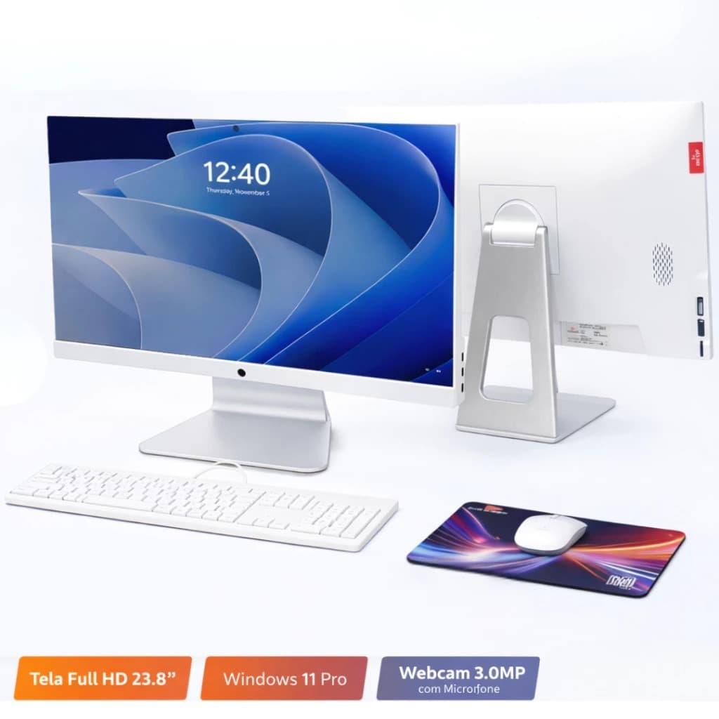 Computador AIO 23.8" i7 6ª Geração 16GB DDR3 512GB SSD  Tela Full HD Webcam USB HDMI VGA