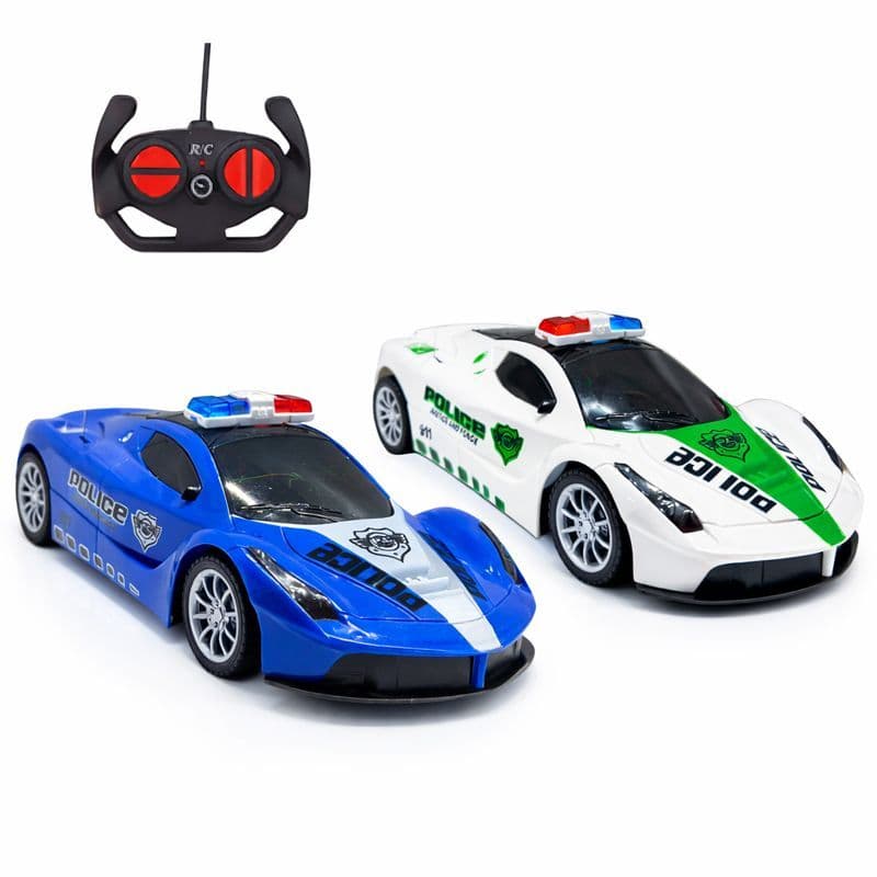 Carro De Controle Remoto Polícia Carrinho 7 Funçoes Brinquedo Drift Automobilismo