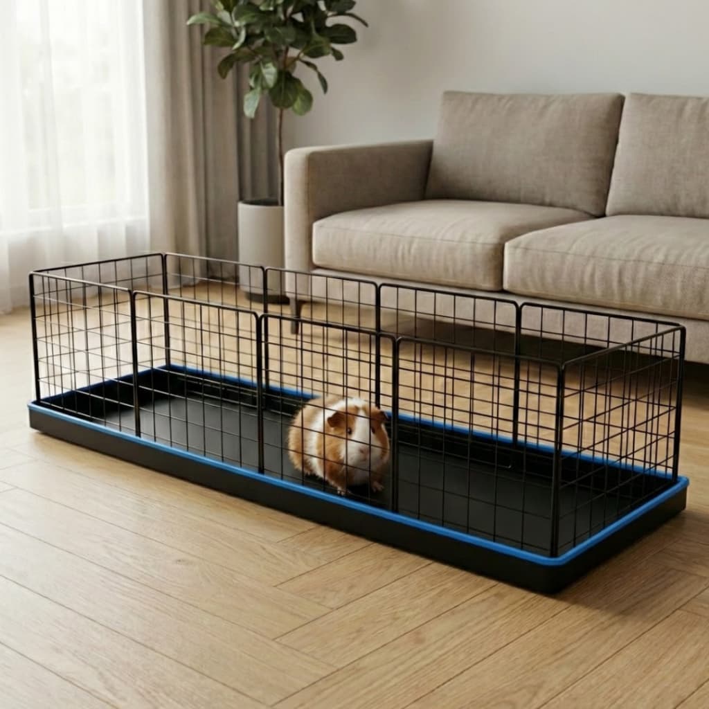 Cercado Pet Aramado 40x40 com Saia Portátil e Abraçadeiras Casinha Pet