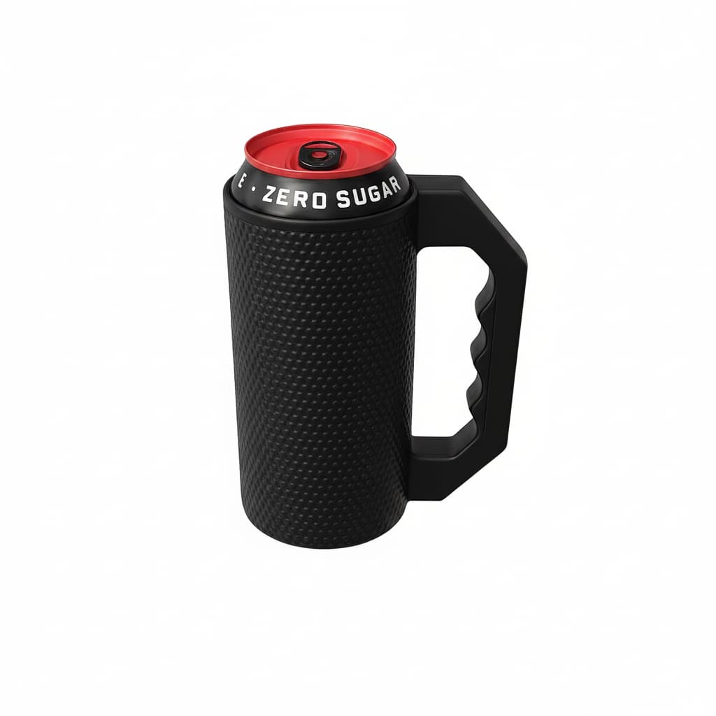 Suporte Porta-Lata 473ml | Ideal para Energético, Refrigerante, Bebidas geladas - PRETO