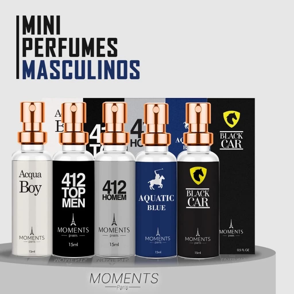 PERFUME IMPORTADO PARFUM MASCULINO MOMENTES PARIS 15ML ALTA QUALIDADE E FIXAÇÃO PERFUME DE BOLSO