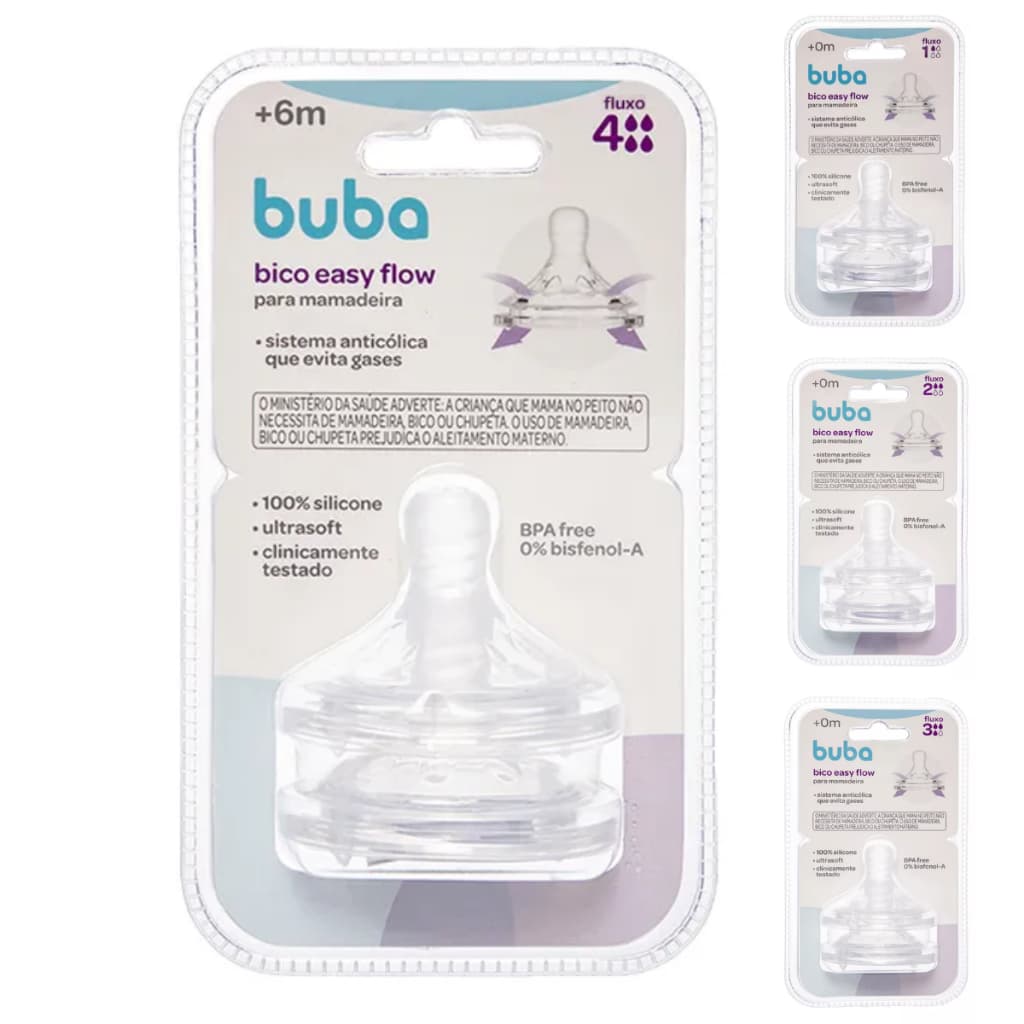 Bico Para Mamadeiras Easy Flow Todos Tamanhos - Embalagem Dupla
